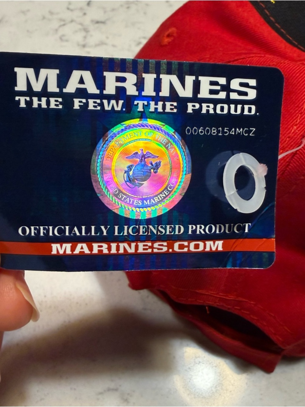 NWT-United States Marines Officially Licensed Flame Emblem Hat Black/Red - Picture 8 of 9
